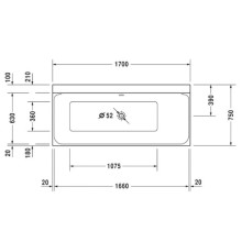 Акриловая ванна 170х75 см R Duravit P3 Comforts 700376000000000