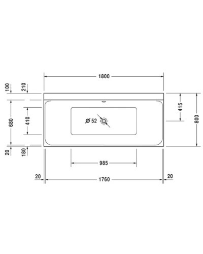 Акриловая ванна 180х80 см Duravit P3 Comforts 700377000000000
