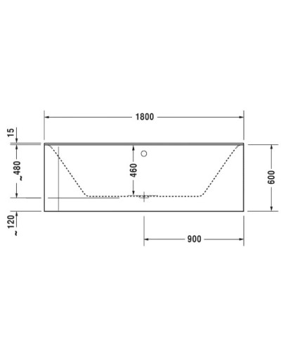 Акриловая ванна 180х80 см R Duravit P3 Comforts 70038000000000