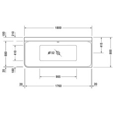 Акриловая ванна 180х80 см R Duravit P3 Comforts 70038000000000
