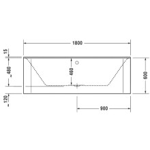 Акриловая ванна 180х80 см Duravit P3 Comforts 700381000000000