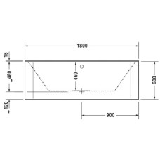 Акриловая ванна 180х80 см Duravit P3 Comforts 700381000000000