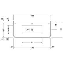 Акриловая ванна 180х80 см Duravit P3 Comforts 700381000000000
