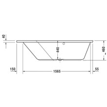 Акриловая ванна 177х130 см L Duravit Paiova 5 700390000000000