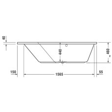 Акриловая ванна 177х130 см L Duravit Paiova 5 700390000000000