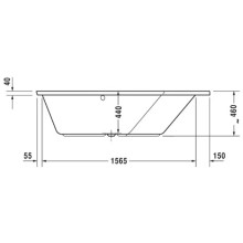 Акриловая ванна 177х130 см R Duravit Paiova 5 700391000000000