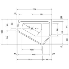 Акриловая ванна 177х130 см R Duravit Paiova 5 700391000000000