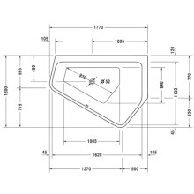 Акриловая ванна 177х130 см R Duravit Paiova 5 700395000000000