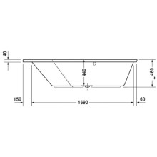 Акриловая ванна 190х140 см L Duravit Paiova 5 700392000000000