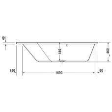 Акриловая ванна 190х140 см L Duravit Paiova 5 700392000000000