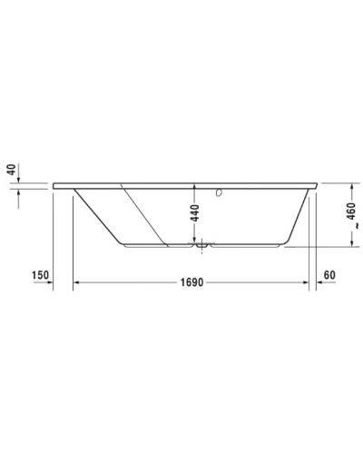 Акриловая ванна 190х140 см L Duravit Paiova 5 700392000000000