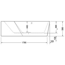 Акриловая ванна 190х140 см L Duravit Paiova 5 700396000000000