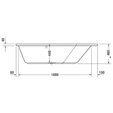 Акриловая ванна 190х140 см R Duravit Paiova 5 700393000000000