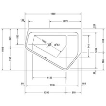 Акриловая ванна 190х140 см R Duravit Paiova 5 700393000000000