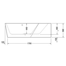 Акриловая ванна 190х140 см R Duravit Paiova 5 700397000000000