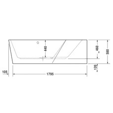 Акриловая ванна 190х140 см R Duravit Paiova 5 700397000000000