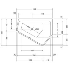 Акриловая ванна 190х140 см R Duravit Paiova 5 700397000000000