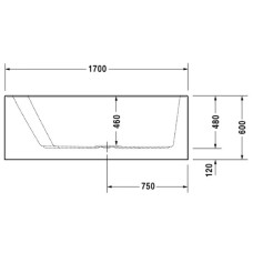 Акриловая ванна 170х100 см L Duravit Paiova 700264000000000