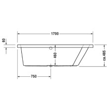 Акриловая ванна 170х100 см R Duravit Paiova 700213000000000