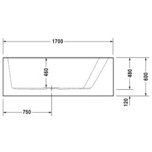Акриловая ванна 170х100 см R Duravit Paiova 700265000000000