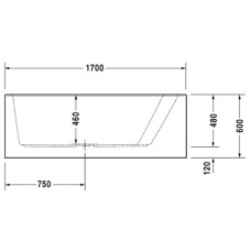 Акриловая ванна 170х100 см R Duravit Paiova 700265000000000