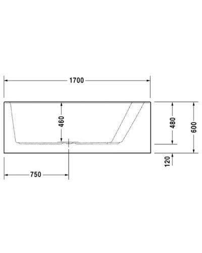 Акриловая ванна 170х100 см R Duravit Paiova 700265000000000