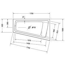 Акриловая ванна 170х100 см R Duravit Paiova 700265000000000