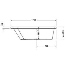 Акриловая ванна 170х130 см L Duravit Paiova 700214000000000
