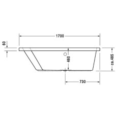 Акриловая ванна 170х130 см L Duravit Paiova 700214000000000