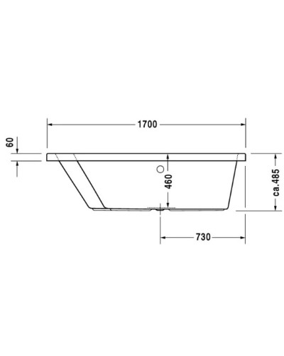 Акриловая ванна 170х130 см L Duravit Paiova 700214000000000