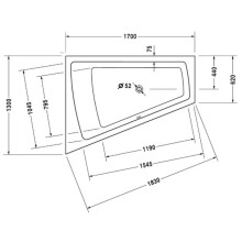 Акриловая ванна 170х130 см L Duravit Paiova 700214000000000