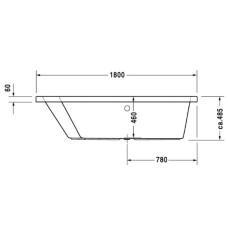 Акриловая ванна 180х140 см L Duravit Paiova 700216000000000