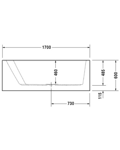 Акриловая ванна 170х130 см L Duravit Paiova 700266000000000