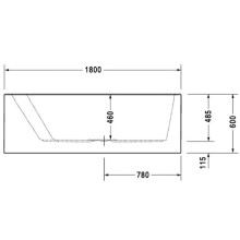 Акриловая ванна 180х140 см L Duravit Paiova 700268000000000