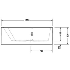Акриловая ванна 180х140 см L Duravit Paiova 700268000000000