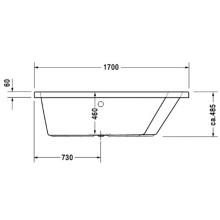 Акриловая ванна 170х130 см R Duravit Paiova 700215000000000