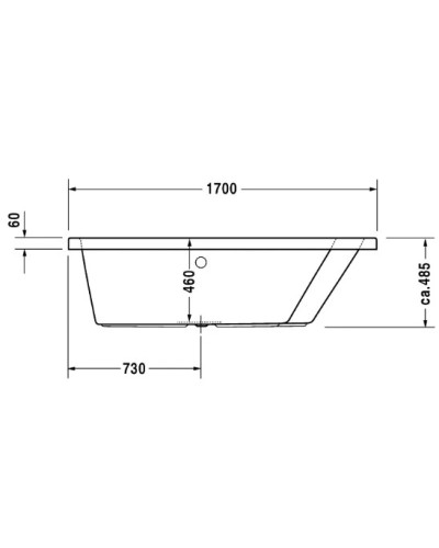 Акриловая ванна 170х130 см R Duravit Paiova 700215000000000