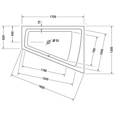 Акриловая ванна 170х130 см R Duravit Paiova 700215000000000