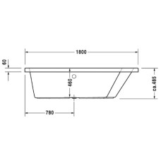 Акриловая ванна 180х140 см R Duravit Paiova 700217000000000