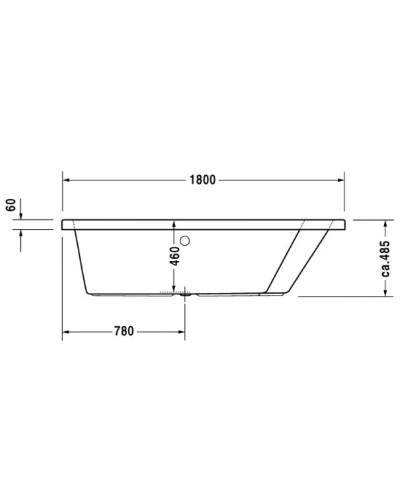 Акриловая ванна 180х140 см R Duravit Paiova 700217000000000