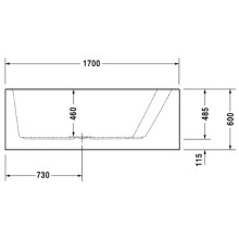 Акриловая ванна 170х130 см R Duravit Paiova 700267000000000
