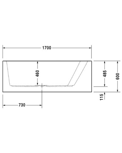 Акриловая ванна 170х130 см R Duravit Paiova 700267000000000