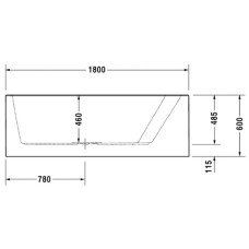 Акриловая ванна 180х140 см R Duravit Paiova 700269000000000