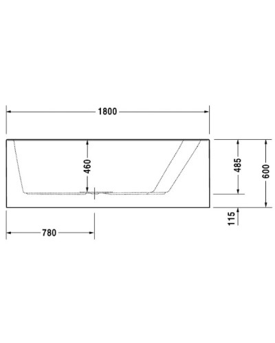 Акриловая ванна 180х140 см R Duravit Paiova 700269000000000