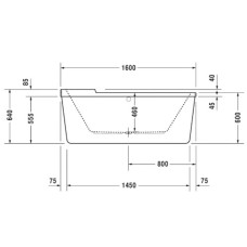 Акриловая ванна 160х80 см Duravit Starck 700409000000000