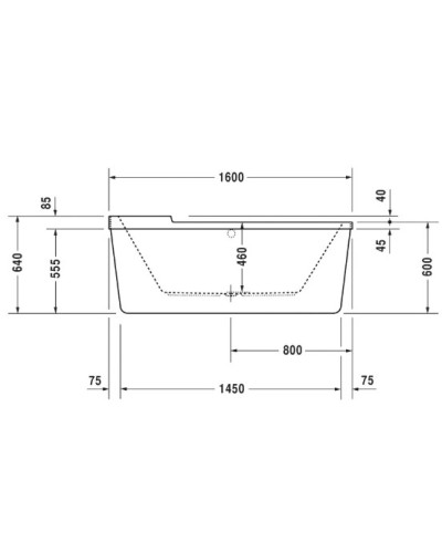 Акриловая ванна 160х80 см Duravit Starck 700409000000000