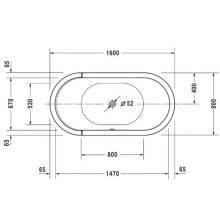 Акриловая ванна 160х80 см Duravit Starck 700409000000000