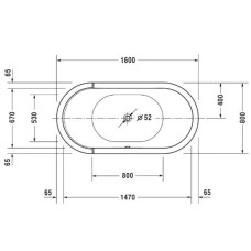 Акриловая ванна 160х80 см Duravit Starck 700409000000000