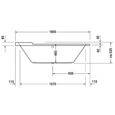 Акриловая ванна 180х80 см Duravit Starck 700009000000000