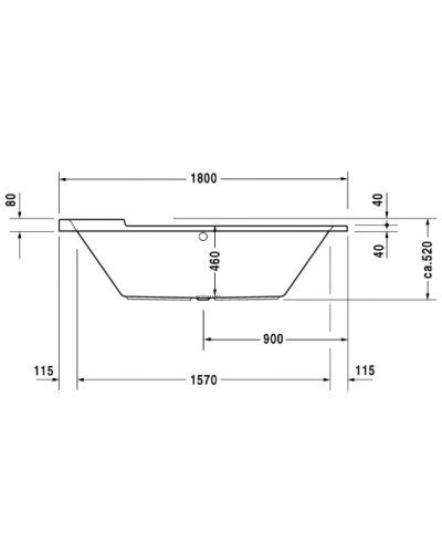 Акриловая ванна 180х80 см Duravit Starck 700009000000000